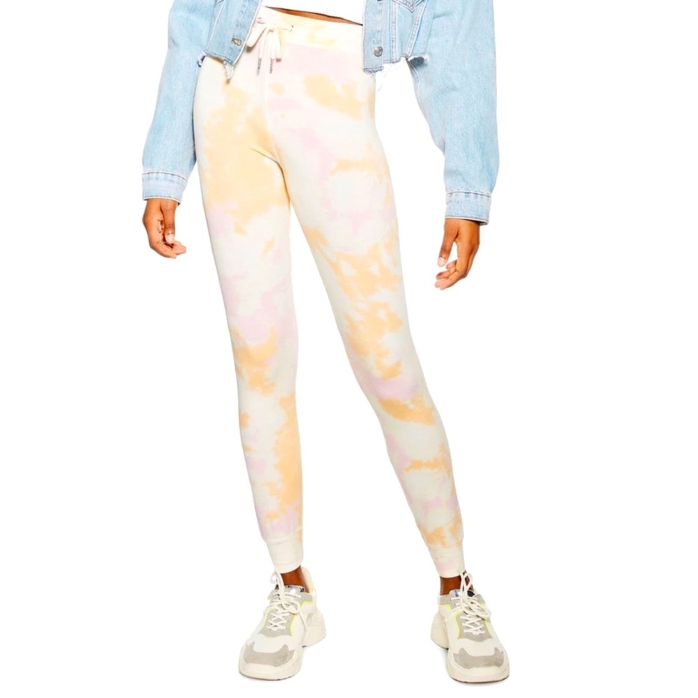 TOPSHOP Tie Dye High Waist Slim Fit Joggers Sz 8 Super Soft Loungewear Everyday